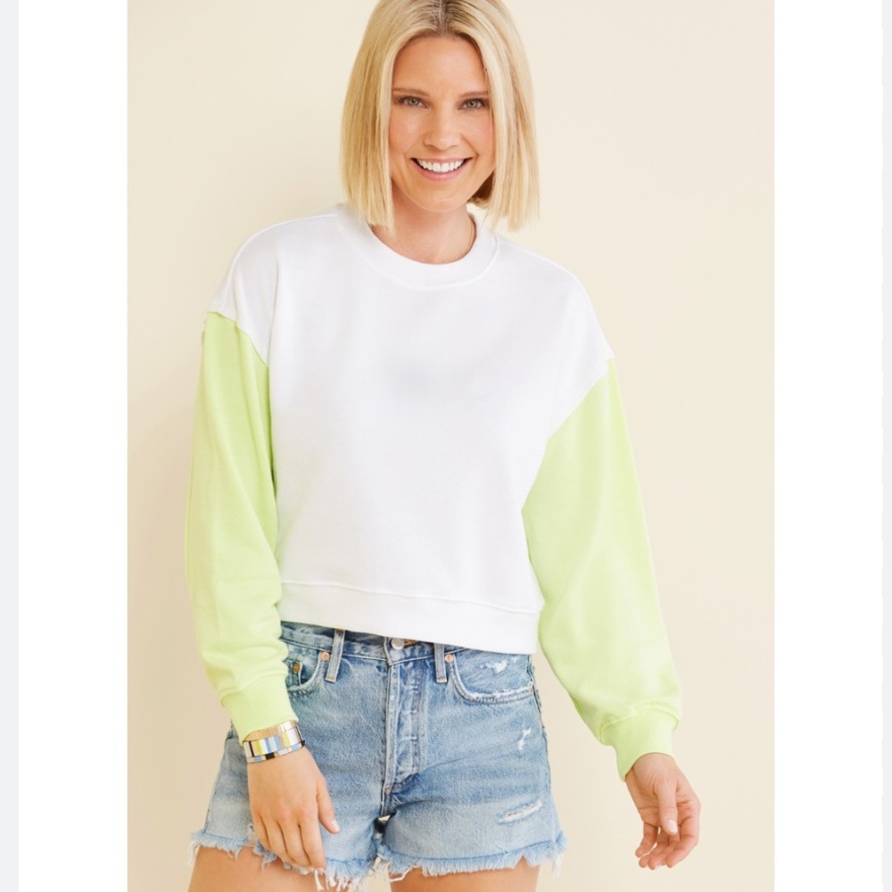 Evereve NWOT Z Supply color block sweatshirt size small